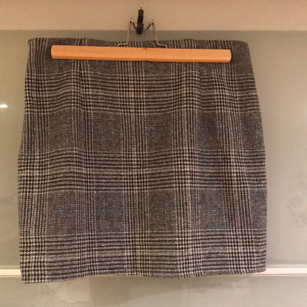 Wells Grace Plaid Wool Skirt